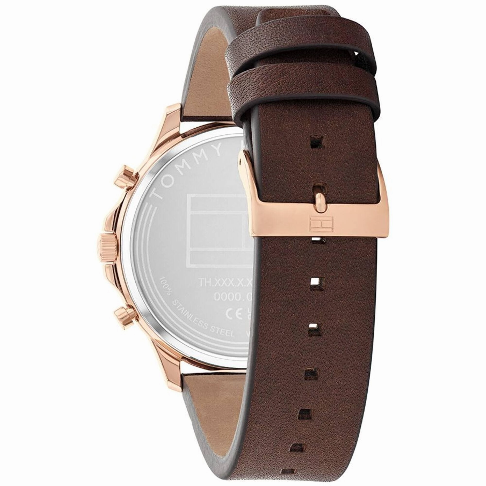 Tommy Hilfiger Men's Watch - Ryder Day-Date Brown Genuine Leather Strap | 1710497