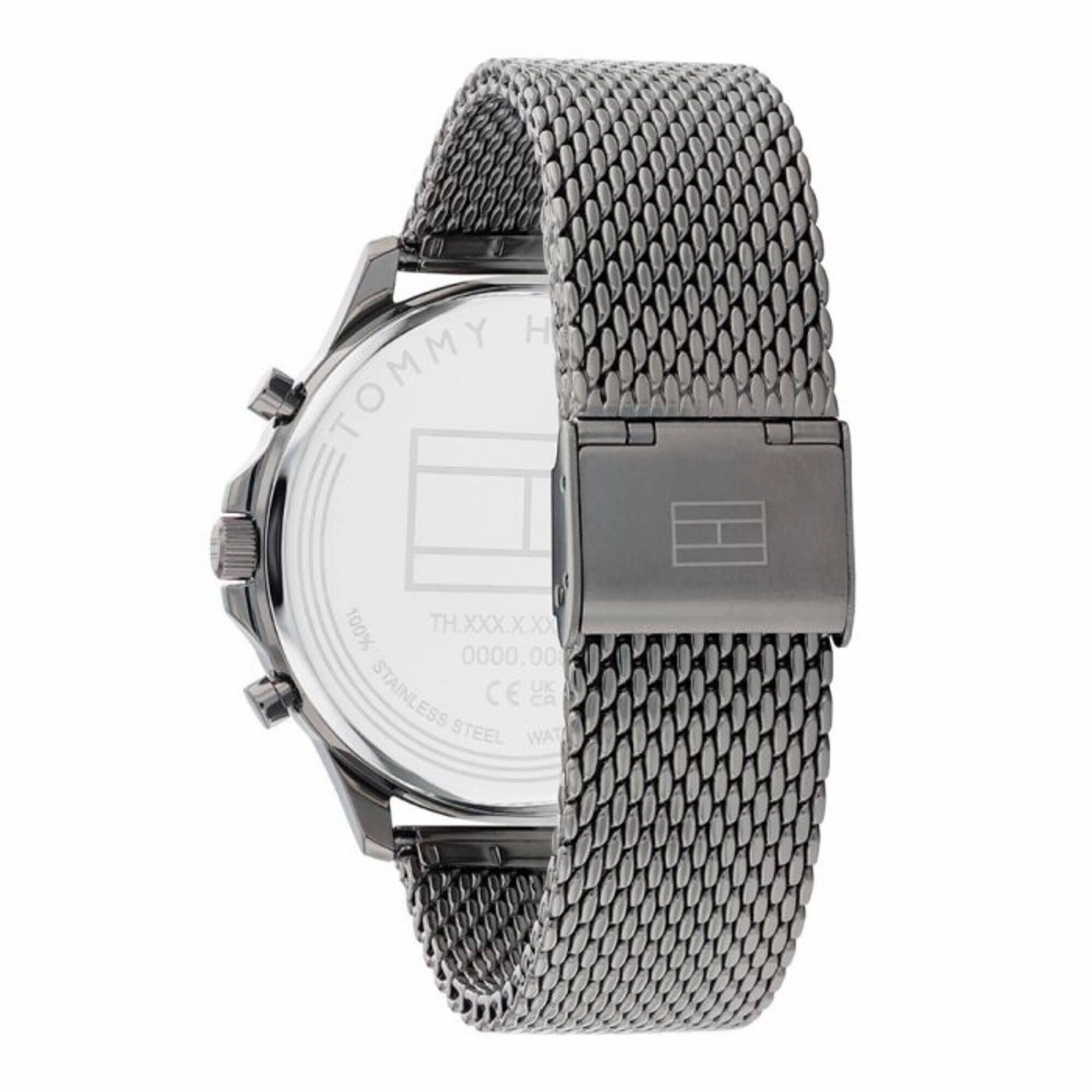 Tommy Hilfiger Men's Watch - Ryder Day-Date Gunmetal Dial Mesh Bracelet | 1710500