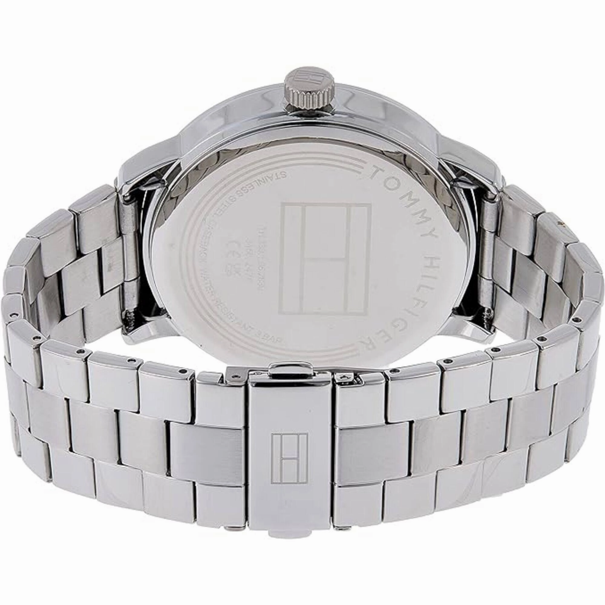Tommy Hilfiger Men's Watch and Bracelet Gift Set - Silver Steel Bracelet | 2770149