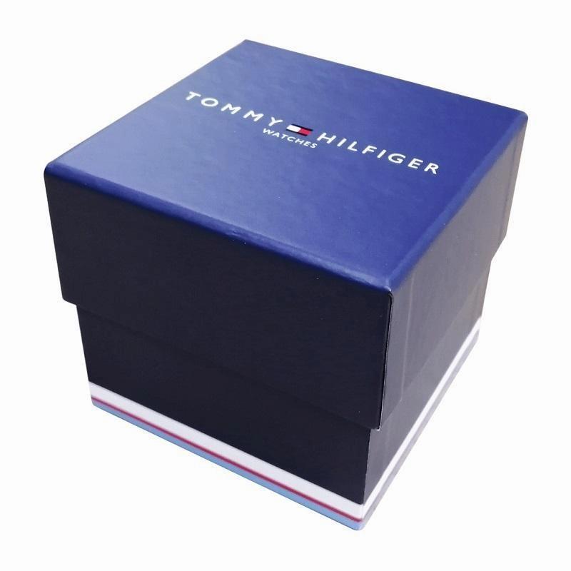 Tommy Hilfiger Mens Blue IP Stainless Steel Day Date Watch 1710652
