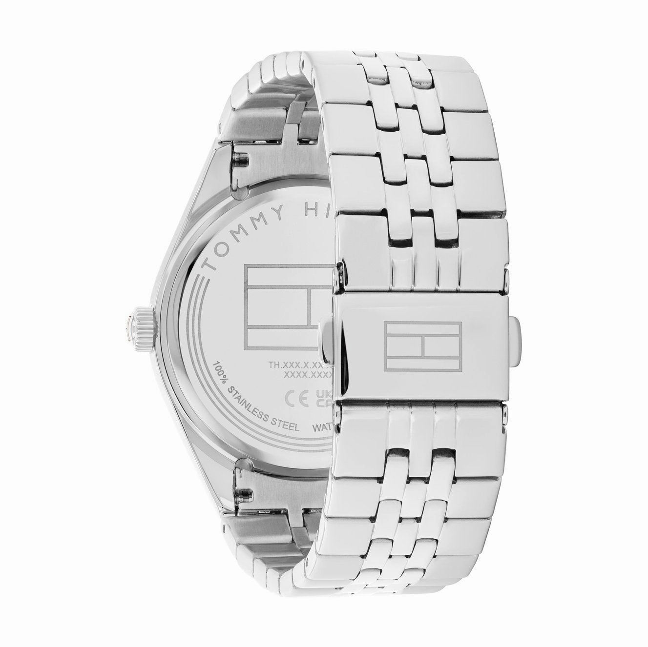 TOMMY HILFIGER MONICA BLUISH GRAY SILVER STEEL WATCH 1782714