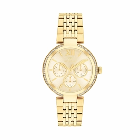 TOMMY HILFIGER SOPHIA IONIC THIN PLATED GOLD STEEL WATCH 1782697