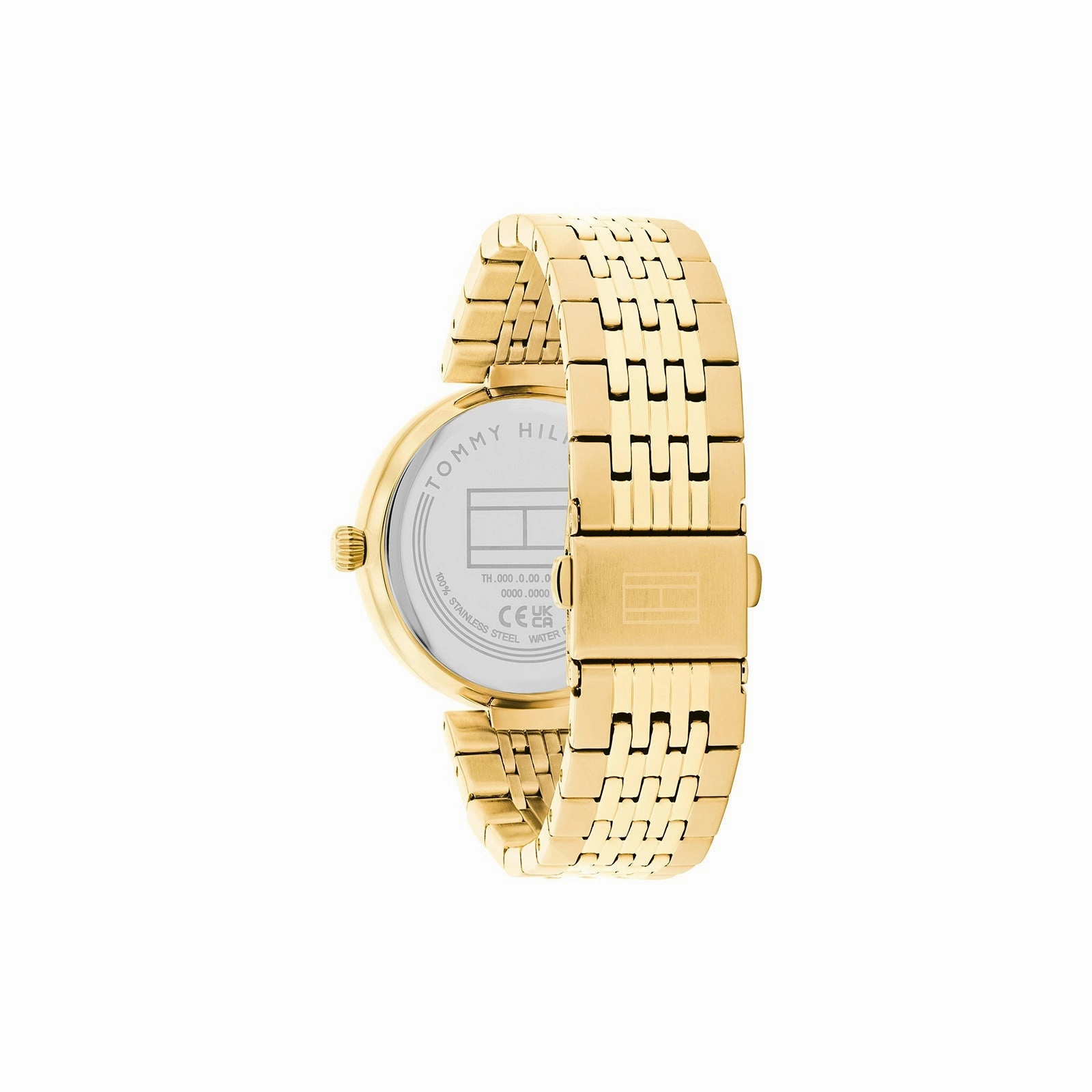 TOMMY HILFIGER SOPHIA IONIC THIN PLATED GOLD STEEL WATCH 1782697
