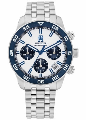 TOMMY HILFIGER TH85 CHRONOGRAPH WHITE DIAL STAINLESS STEEL 1792157