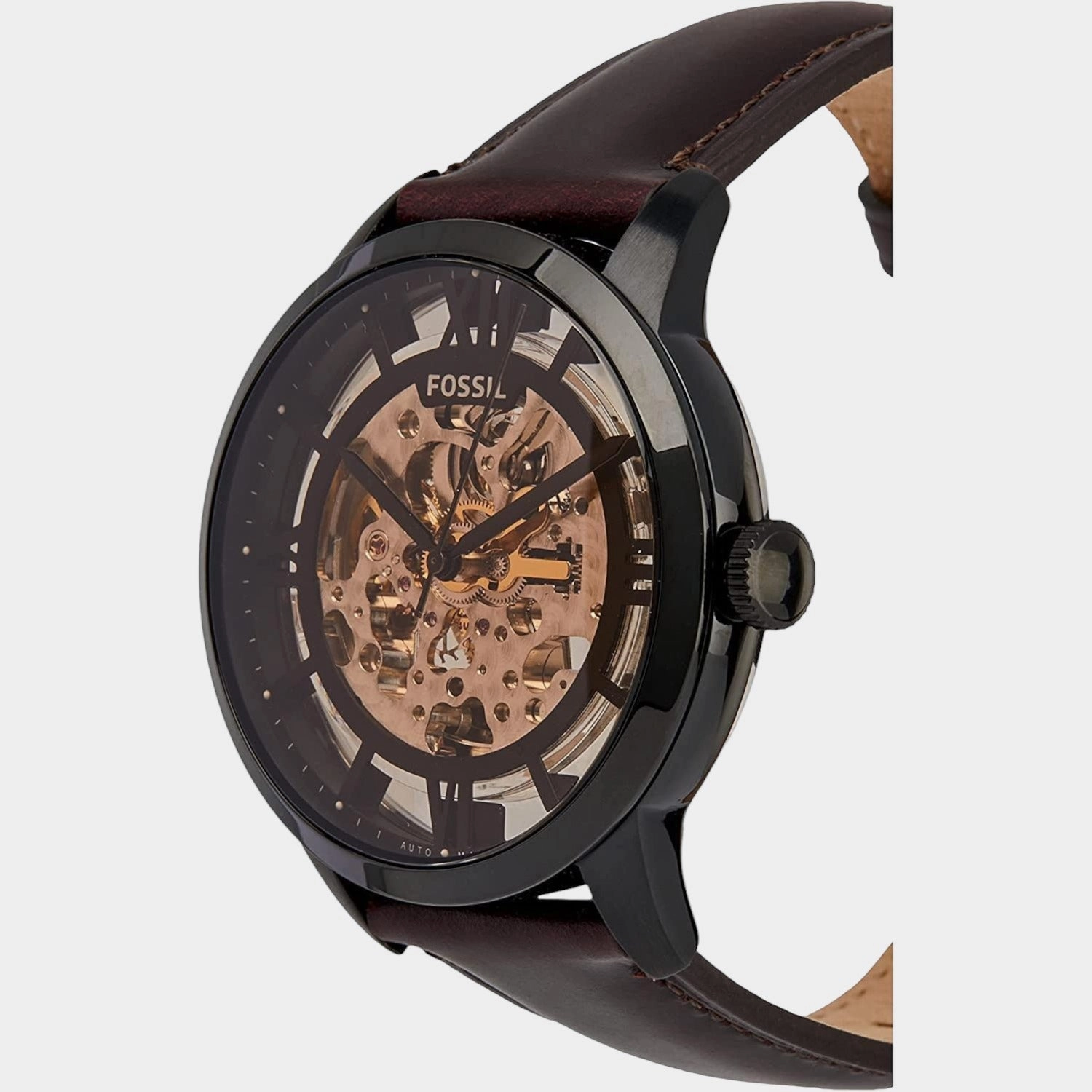 Townsman Men Automatic Dark Brown Dial Analog Leather Watch ME3098