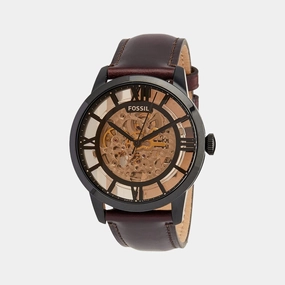 Townsman Men Automatic Dark Brown Dial Analog Leather Watch ME3098