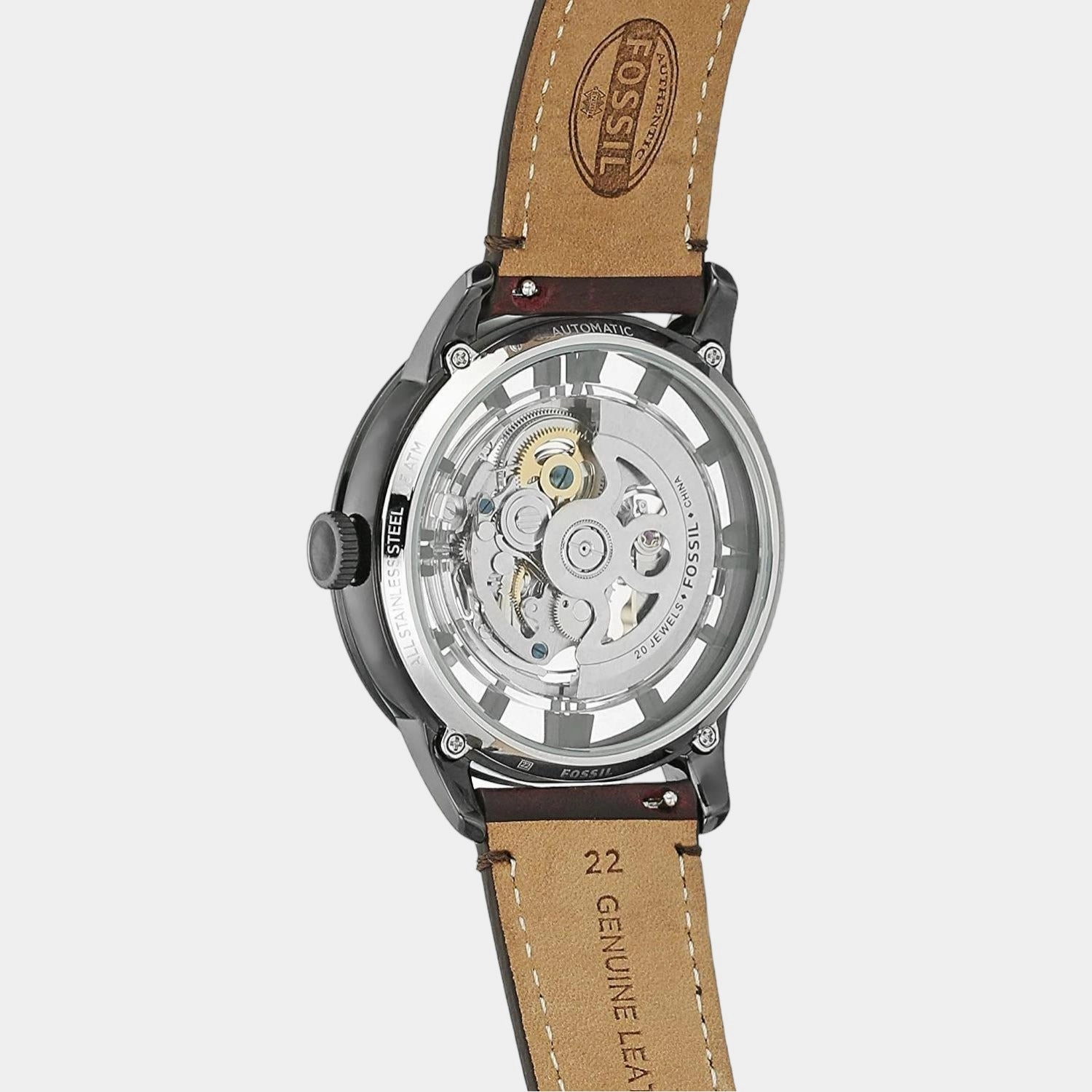 Townsman Men Automatic Dark Brown Dial Analog Leather Watch ME3098