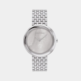 Twisted Bezel Women's Mother Of Pearl Analog Stainless Steel Watch 25200320