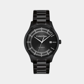 Unisex Automatic Black Dial Analog Stainless Steel Watch 25300023