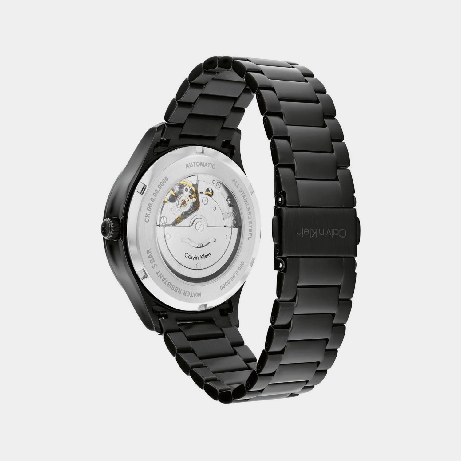 Unisex Automatic Black Dial Analog Stainless Steel Watch 25300023