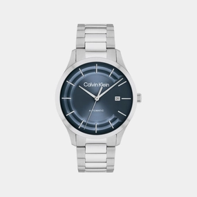 Unisex Automatic Blue Dial Analog Stainless Steel Watch 25300020