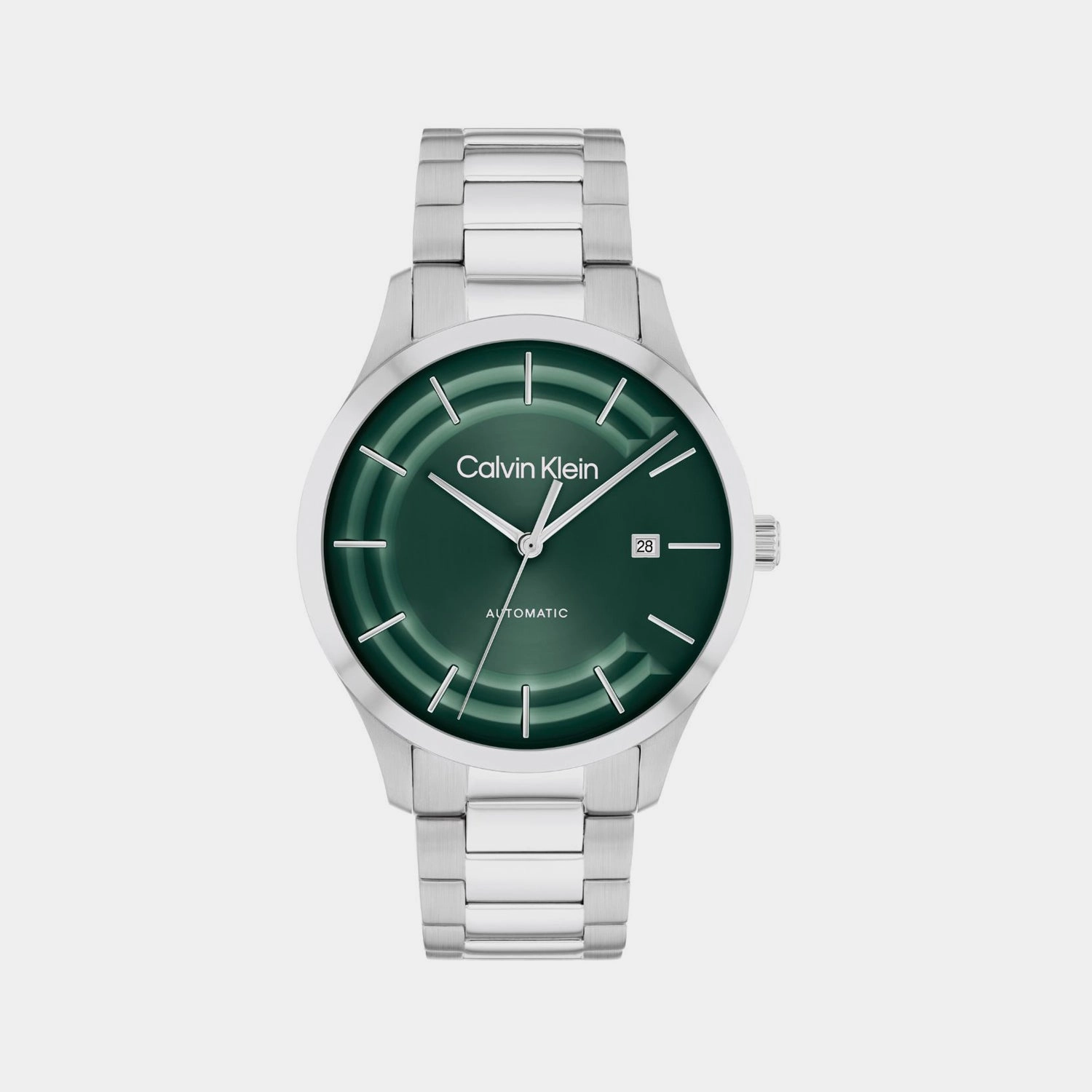 Unisex Automatic Green Dial Analog Stainless Steel Watch 25300022