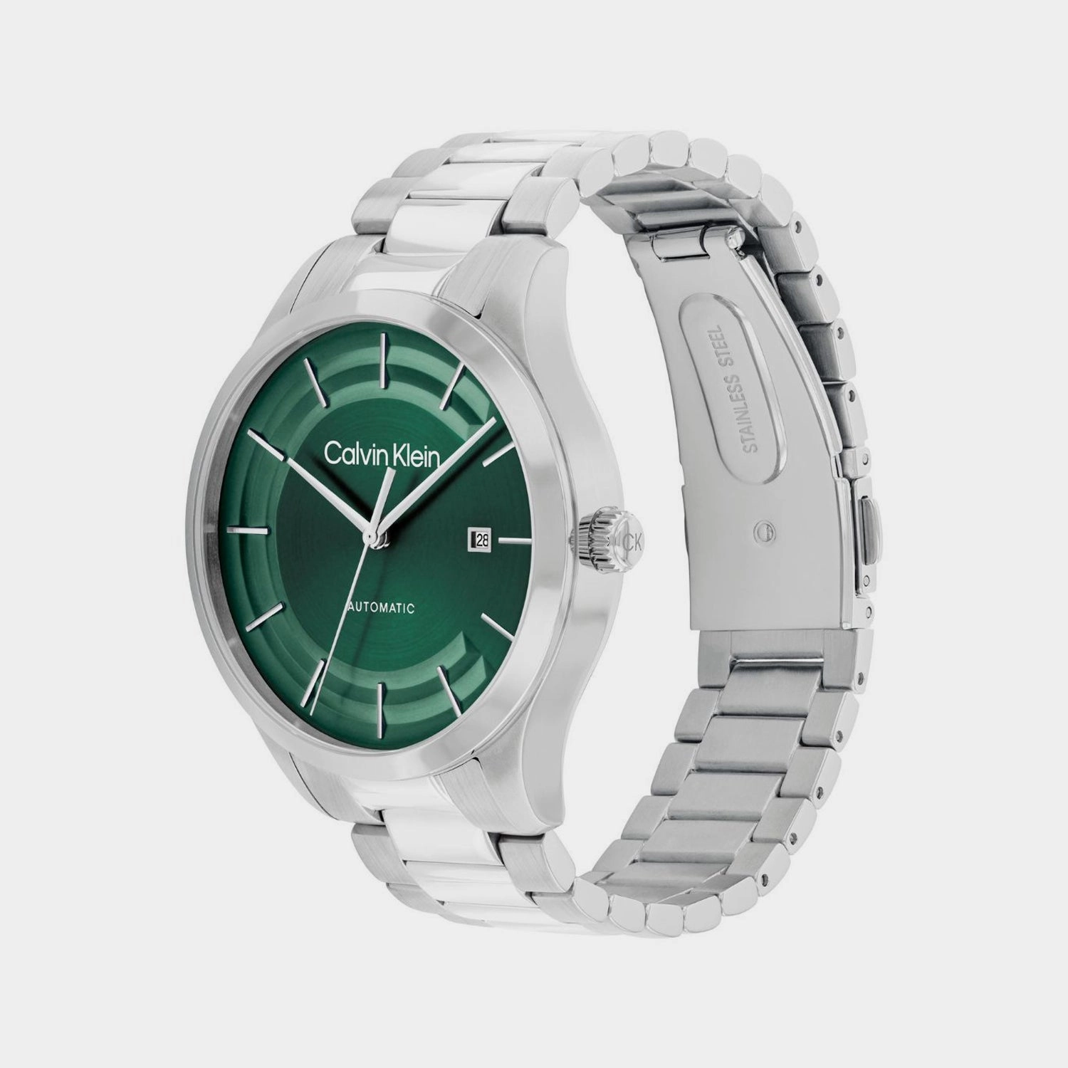 Unisex Automatic Green Dial Analog Stainless Steel Watch 25300022