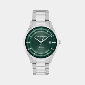 Unisex Automatic Green Dial Analog Stainless Steel Watch 25300022