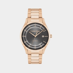 Unisex Automatic Grey Dial Analog Stainless Steel Watch 25300025
