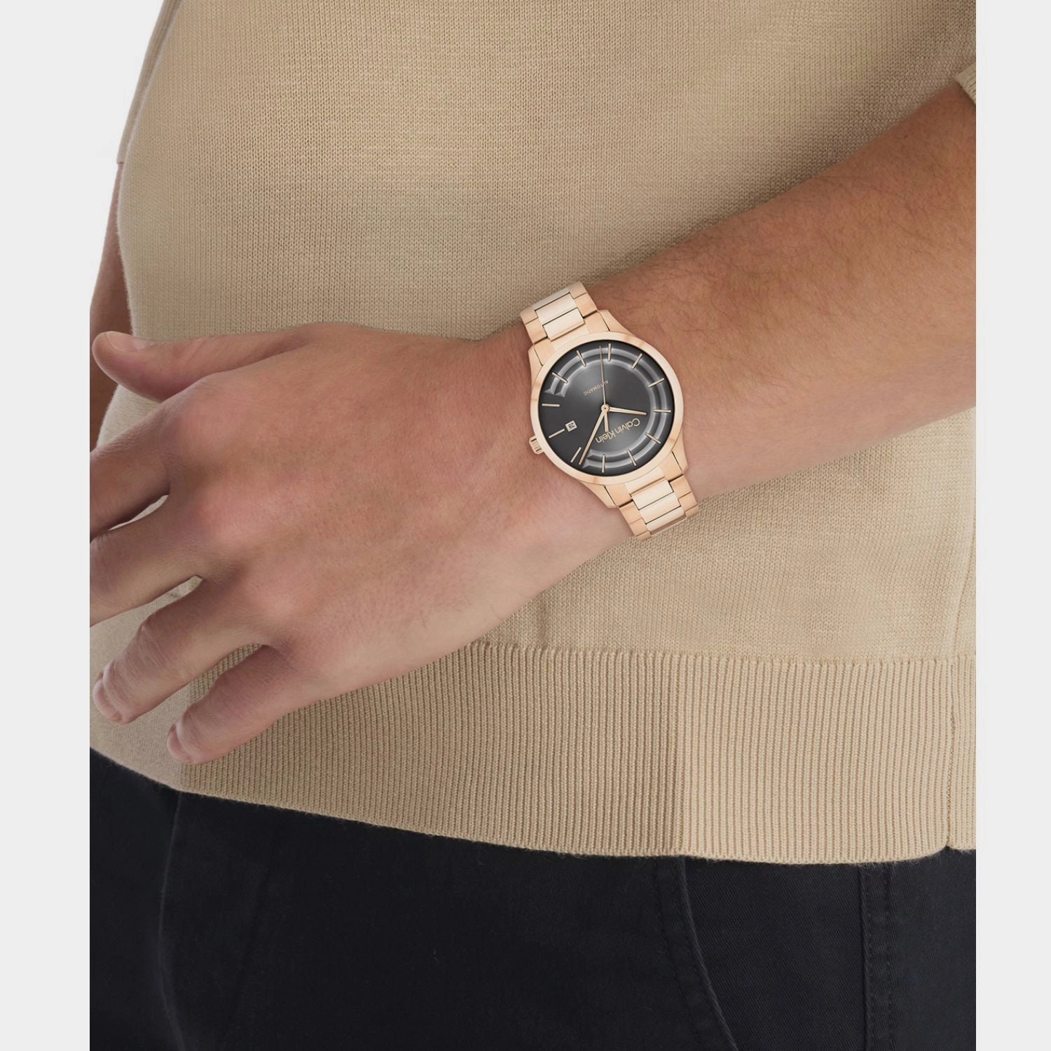 Unisex Automatic Grey Dial Analog Stainless Steel Watch 25300025