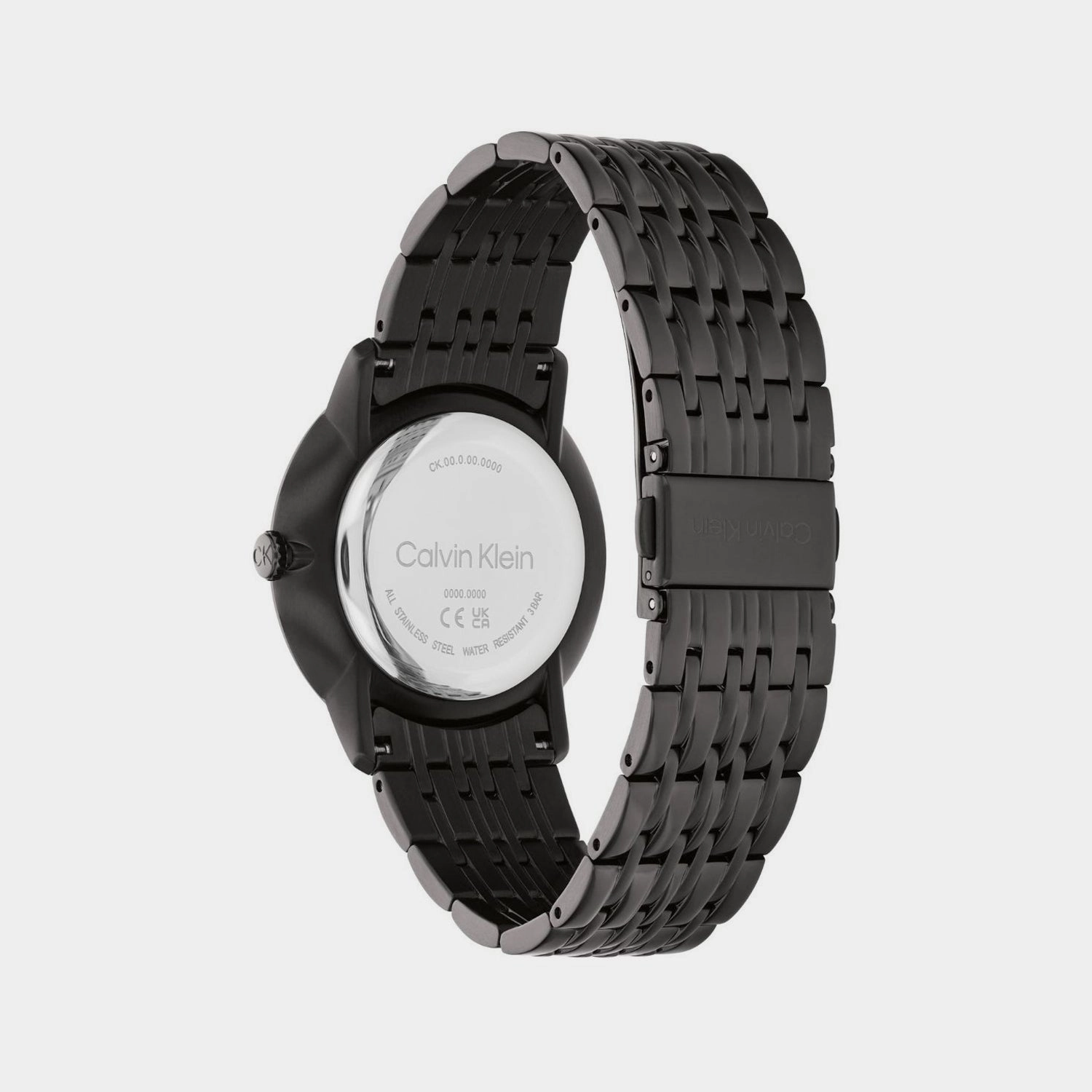 Unisex Quartz Black Dial Analog Stainless Steel Watch 25300008