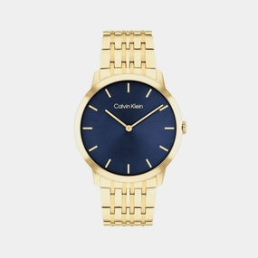 Unisex Quartz Blue Dial Analog Stainless Steel Watch 25300007