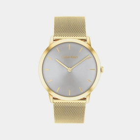 Unisex Quartz Grey Dial Analog Stainless Steel Watch 25300003