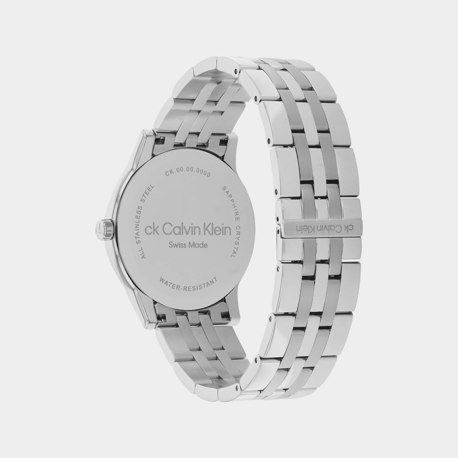 Unisex Quartz Silver White Dial Analog Stainless Steel Watch 25000009