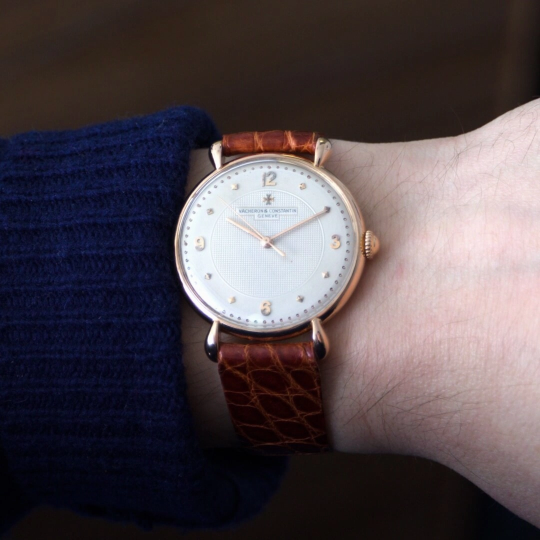 Vacheron & Constantin Guilloche Dial & Tear Drop 18k Rose Gold, 1950's