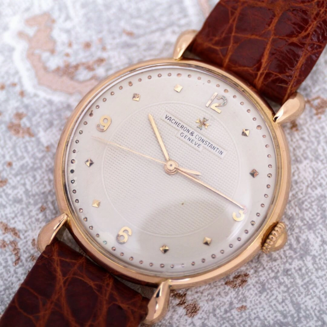 Vacheron & Constantin Guilloche Dial & Tear Drop 18k Rose Gold, 1950's