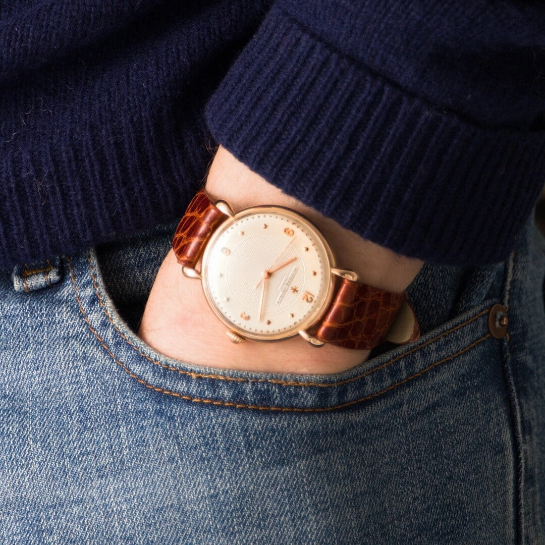 Vacheron & Constantin Guilloche Dial & Tear Drop 18k Rose Gold, 1950's