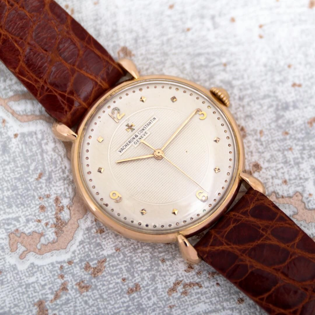 Vacheron & Constantin Guilloche Dial & Tear Drop 18k Rose Gold, 1950's