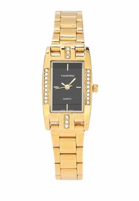 Valentino 20122382-BLACK DIAL Stainless Steel Strap Analog Watch for Women