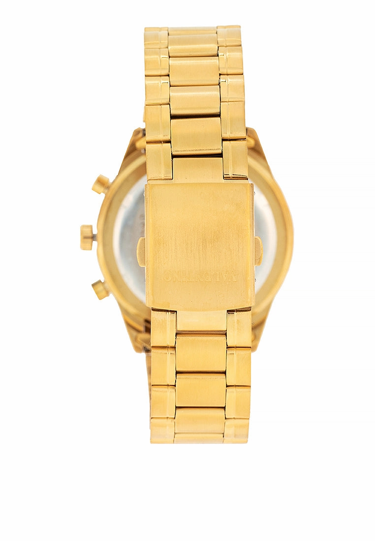Valentino 20122426-GOLD - BLUE DIAL Stainless Steel Strap Analog Watch for Men