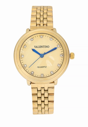 Valentino 20122428-GOLD DIAL Stainless Steel Strap Analog Watch for Women