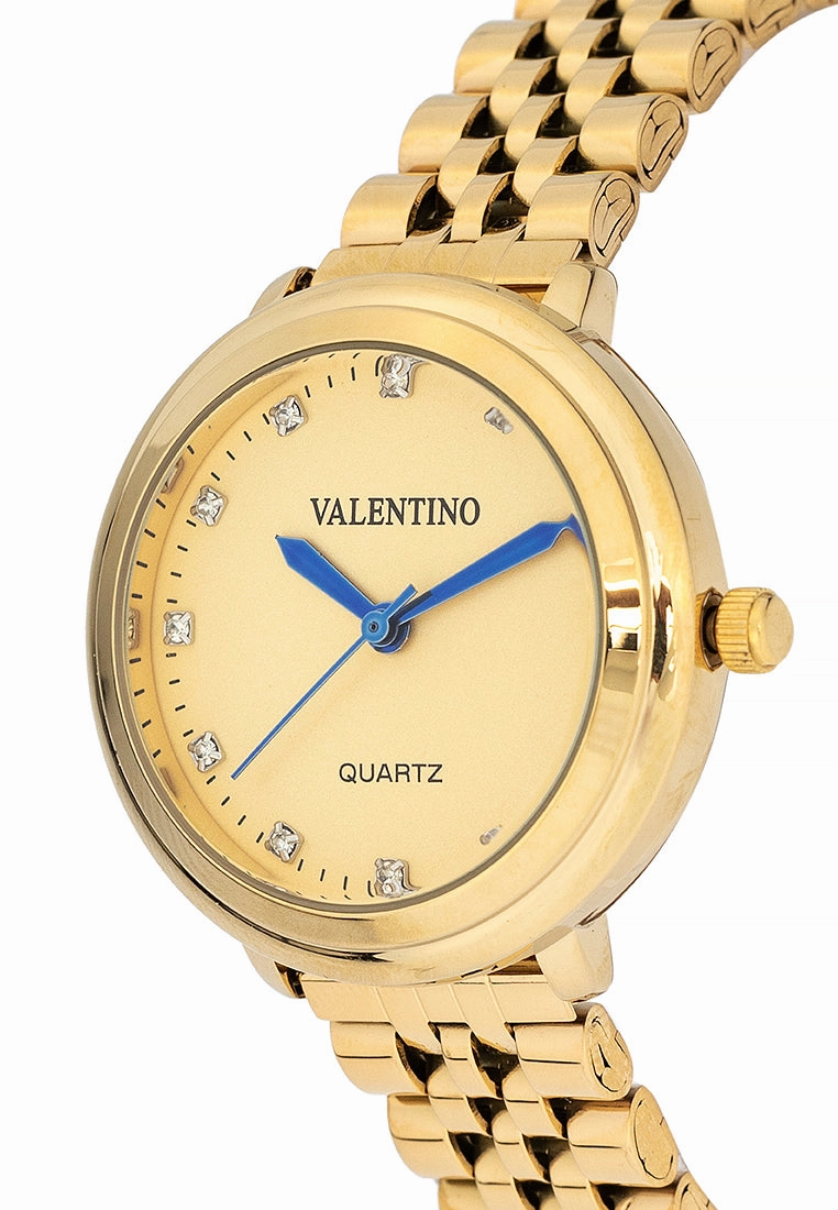Valentino 20122428-GOLD DIAL Stainless Steel Strap Analog Watch for Women