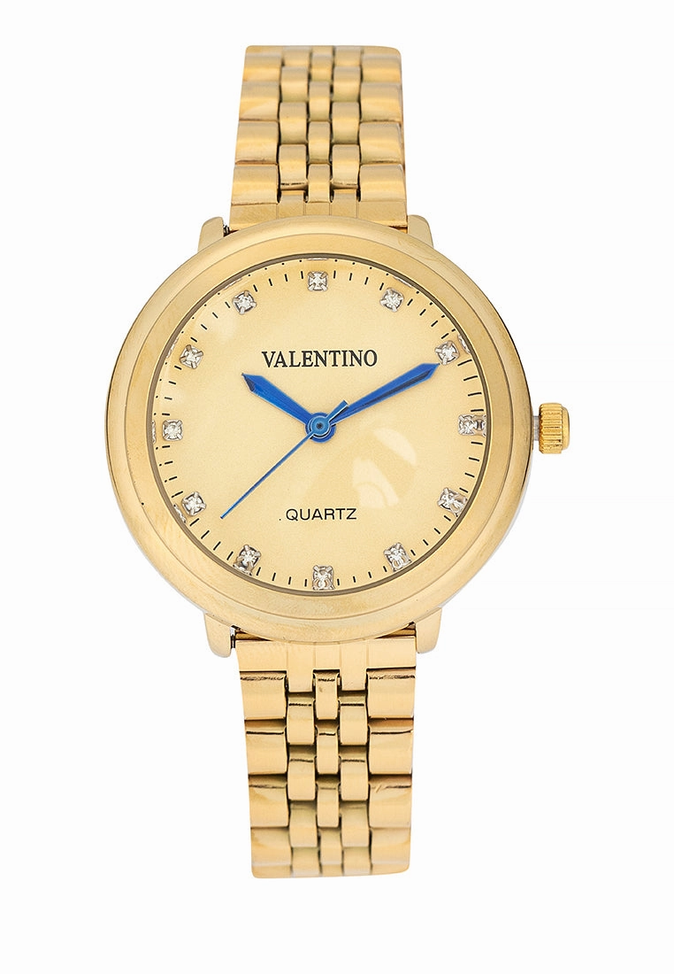 Valentino 20122428-GOLD DIAL Stainless Steel Strap Analog Watch for Women