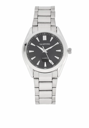 Valentino 20122459-BLACK DIAL Stainless Steel Strap Analog Watch for Women