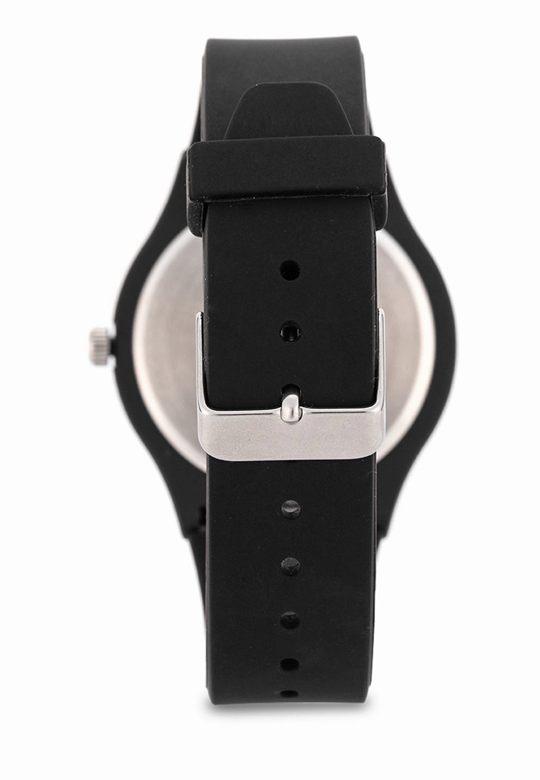 Valentino Rubber Strap Analog Watch for Women 20122094-BLK - BLACK DIAL LINE