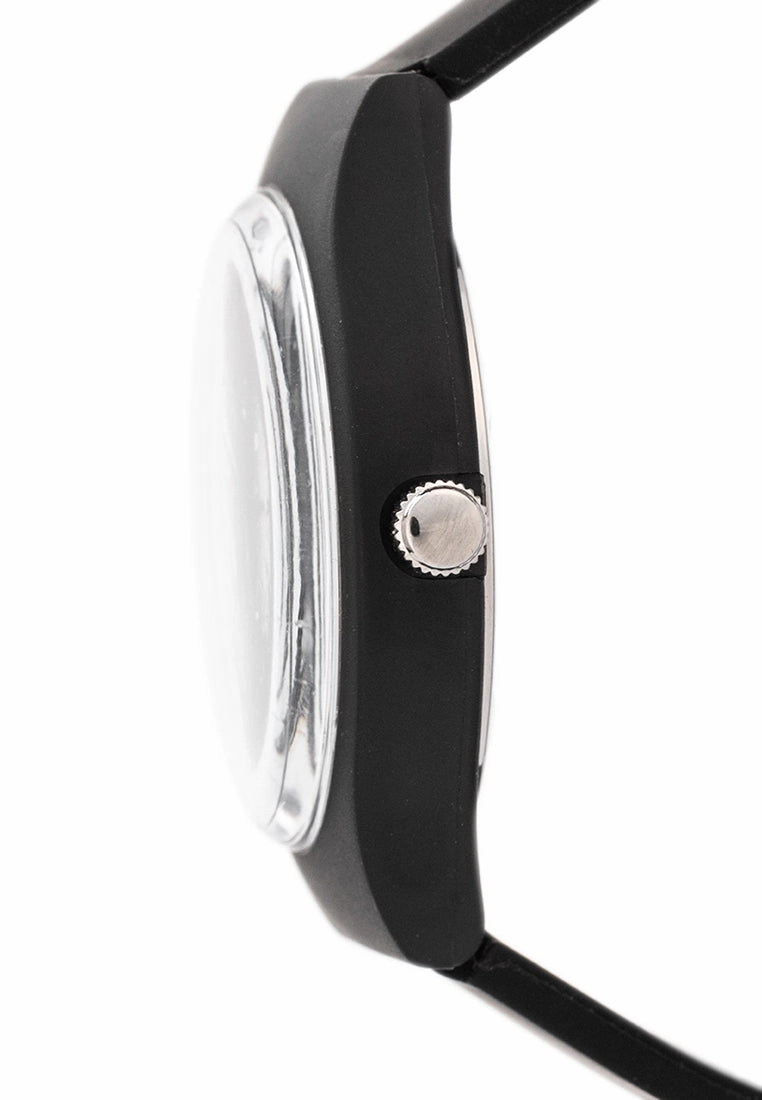 Valentino Rubber Strap Analog Watch for Women 20122094-BLK - BLACK DIAL LINE