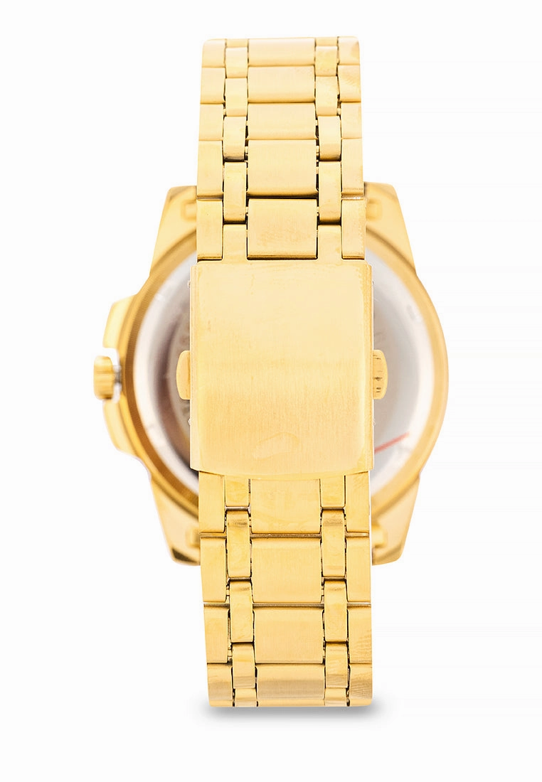Valentino Stainless Steel Strap Analog Watch for Men 20121952-GOLD - WHITE DIAL