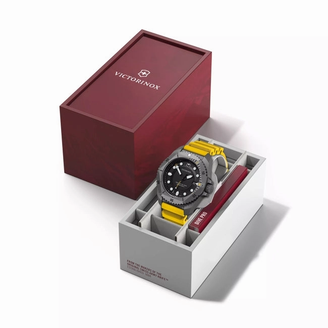 Victorinox Dive Pro 43mm Yellow Rubber Black Dial Watch 241992