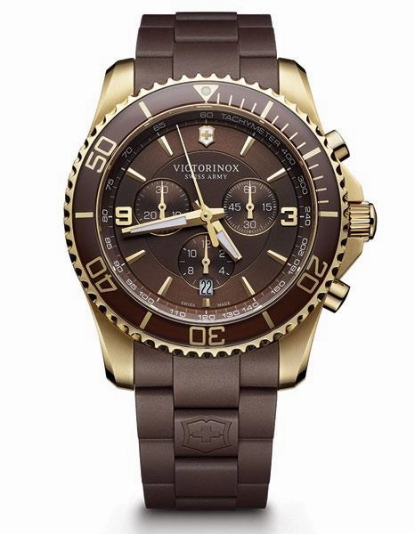 Victorinox Swiss Army Maverick Chronograph - Brown Dial & Strap - Gold-Tone Case