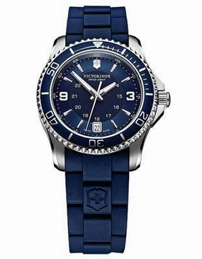 Victorinox Swiss Army Maverick GS Ladies Strap Watch - Navy Dial - Steel Case