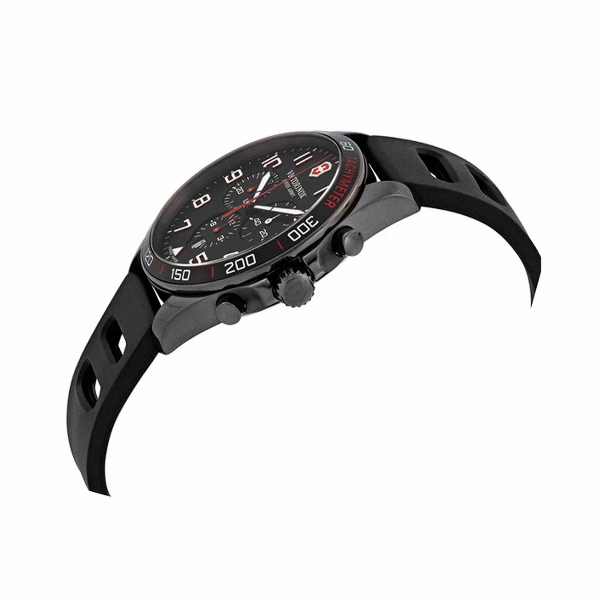 Victorinox Swiss Army Men's Chrono Watch - FieldForce Sport Black Dial Strap | 241889