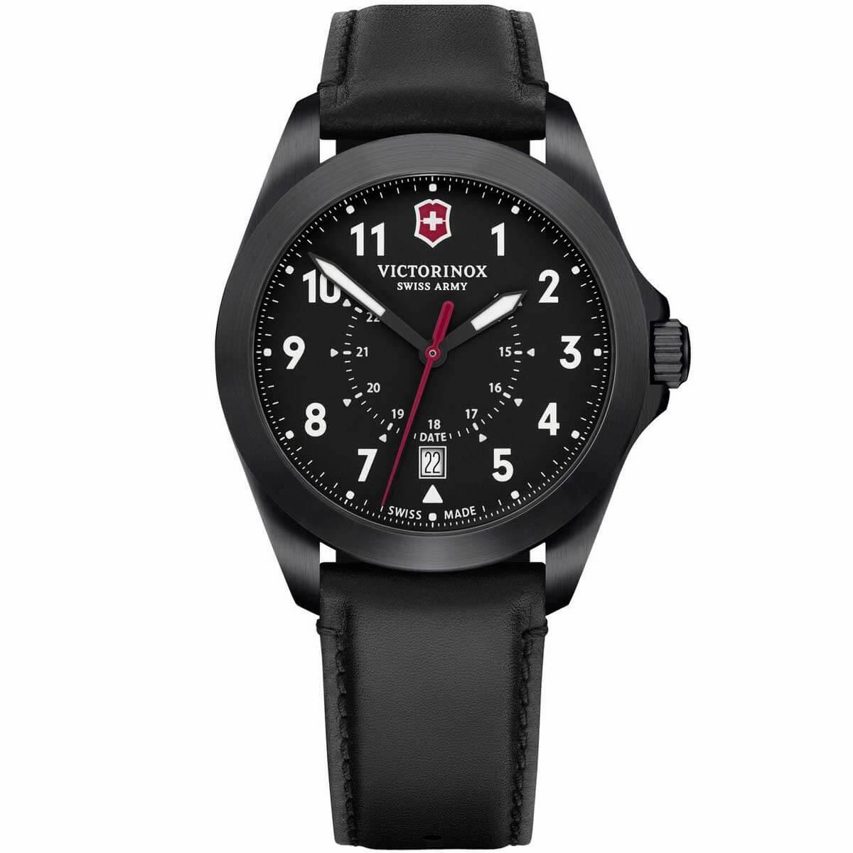Victorinox Swiss Army Men's Quartz Watch - Heritage Black Leather Strap | 241970