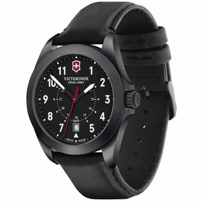 Victorinox Swiss Army Men's Quartz Watch - Heritage Black Leather Strap | 241970