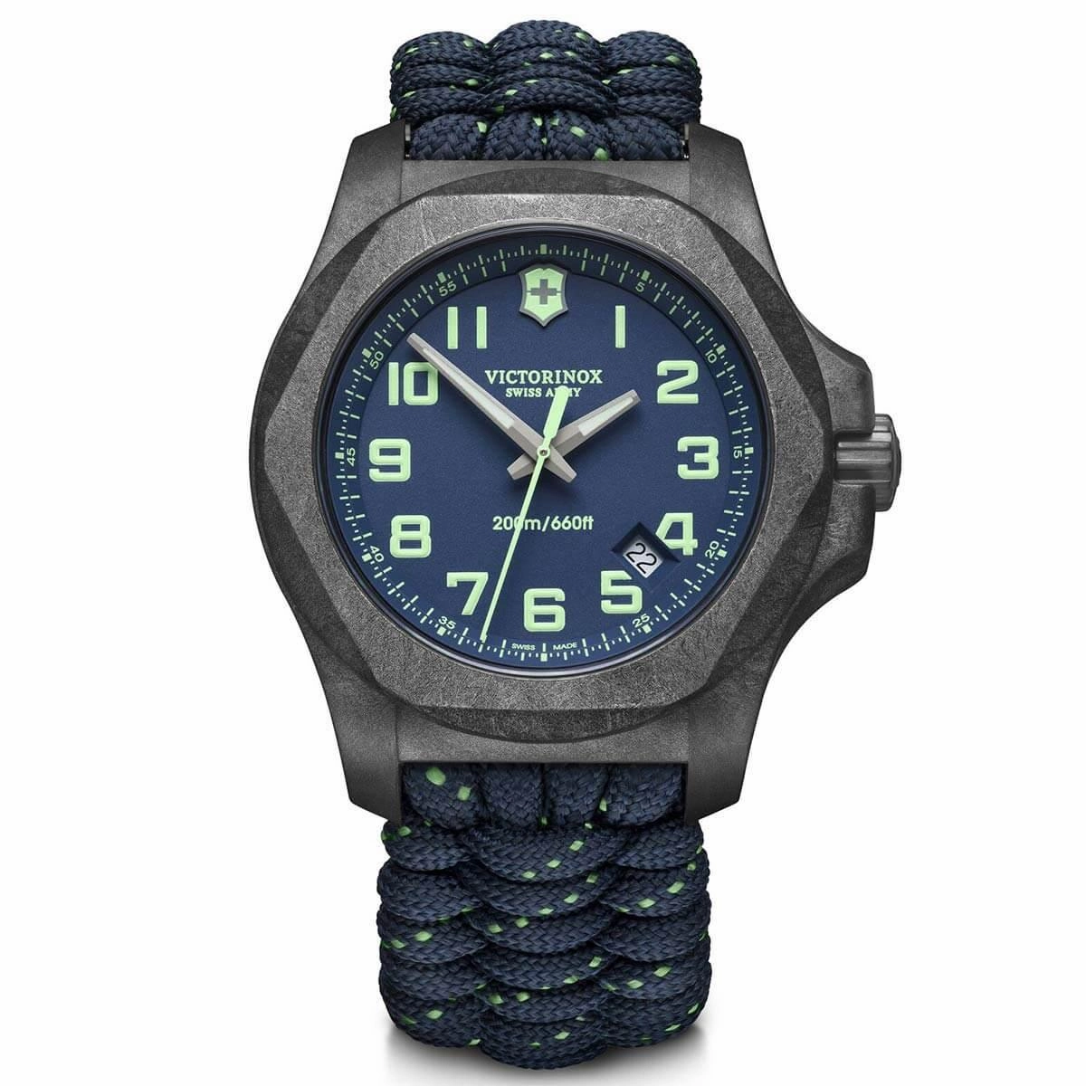 Victorinox Swiss Army Men's Quartz Watch - I.N.O.X. Carbon Blue Strap | 241860