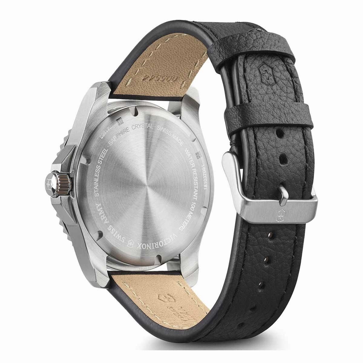 Victorinox Swiss Army Men's Quartz Watch - Maverick Black Leather Strap | 241862