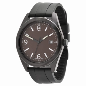 Victorinox Swiss Army Men's Watch - Garrison Brown Dial Black Strap Date | 26077.CB