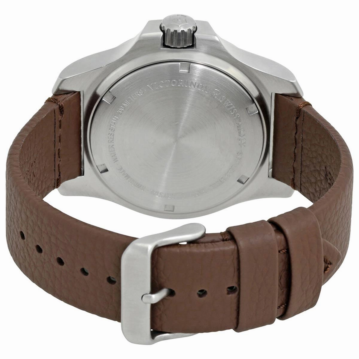 Victorinox Swiss Army Men's Watch - I.N.O.X. Quartz Brown Leather Strap | 241738.1