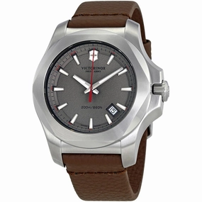 Victorinox Swiss Army Men's Watch - I.N.O.X. Quartz Brown Leather Strap | 241738.1