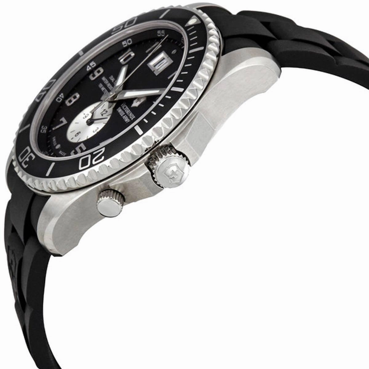 Victorinox Swiss Army Men's Watch - Maverick GS Dual Time Black Rubber Strap | 241440