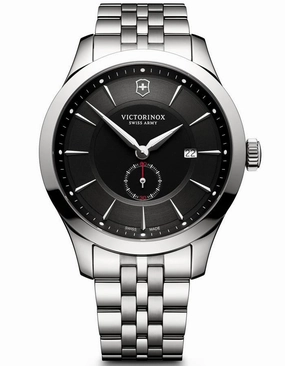 Victorinox Swiss Army Mens Alliance - Stainless Steel - Black Dial - Date